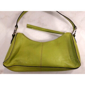Vintage Kenneth Cole Satchel‎ Women's Lime Green Leather Handbag Classic Rare